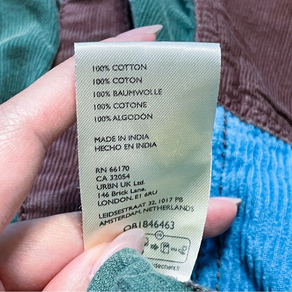 Free People Wild Roads Mini Button Down Puff Sleeve Babydoll Pocket Dress Size S - Picture 6 of 7